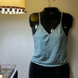 Heart & Hips Eyelet pointelle cami crop top camisole 90s